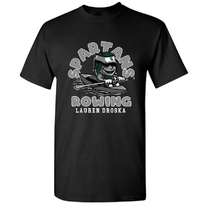 Michigan State - NCAA Women's Rowing : Lauren Droska - Fashion Shersey T-Shirt-- Cotton Fabric Linen Fabric Terry Fabric