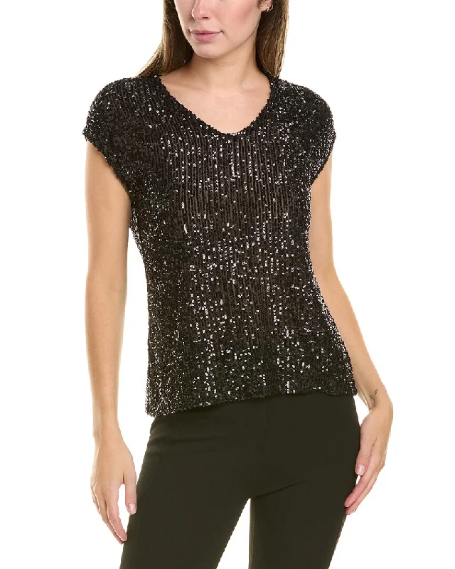 Vince Camuto Sequin Blouse Stylish Wrap Blouse