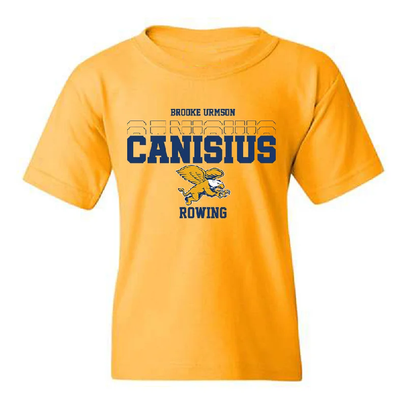 Canisius - NCAA Women's Rowing : Brooke Urmson - Classic Fashion Shersey Youth T-Shirt-- Denim Fabric Leather Fabric Suede Fabric Canisius - NCAA Women's Rowing : Brooke Urmson - Classic Fashion Shersey Youth T-Shirt-- Denim Fabric Leather Fabric Suede Fabric