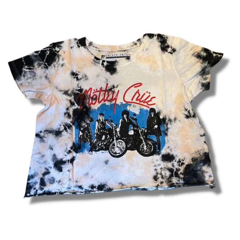 Motley Crue Band T-Shirt-- Print Jacquard Patchwork