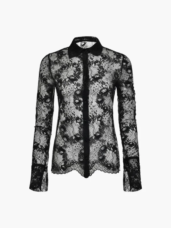 Arena Lace Blouse | Black Office-Ready Blouse