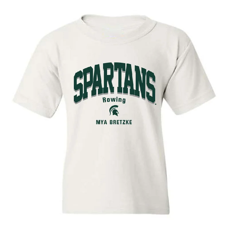Michigan State - NCAA Women's Rowing : Mya Bretzke - Classic Fashion Shersey Youth T-Shirt-- Polka Dot Checkered Tartan