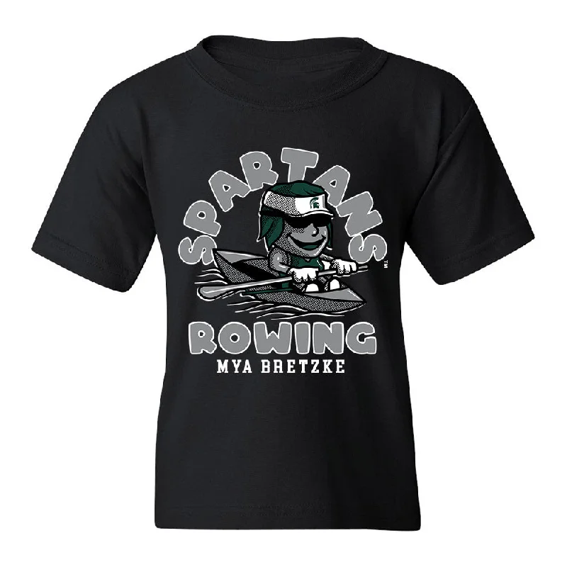Michigan State - NCAA Women's Rowing : Mya Bretzke - Fashion Shersey Youth T-Shirt-- Notch Collar Peter Pan Collar Cowl Neck