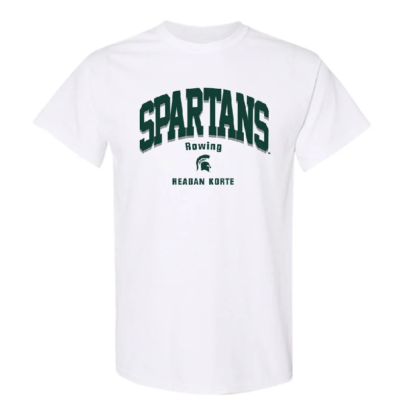 Michigan State - NCAA Women's Rowing : Reagan Korte - Classic Fashion Shersey T-Shirt-- Houndstooth Herringbone Solid Michigan State - NCAA Women's Rowing : Reagan Korte - Classic Fashion Shersey T-Shirt-- Houndstooth Herringbone Solid