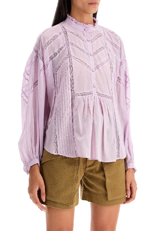 Isabel Marant Etoile Cotton Gelma Blouse For Stylish Wrap Blouse