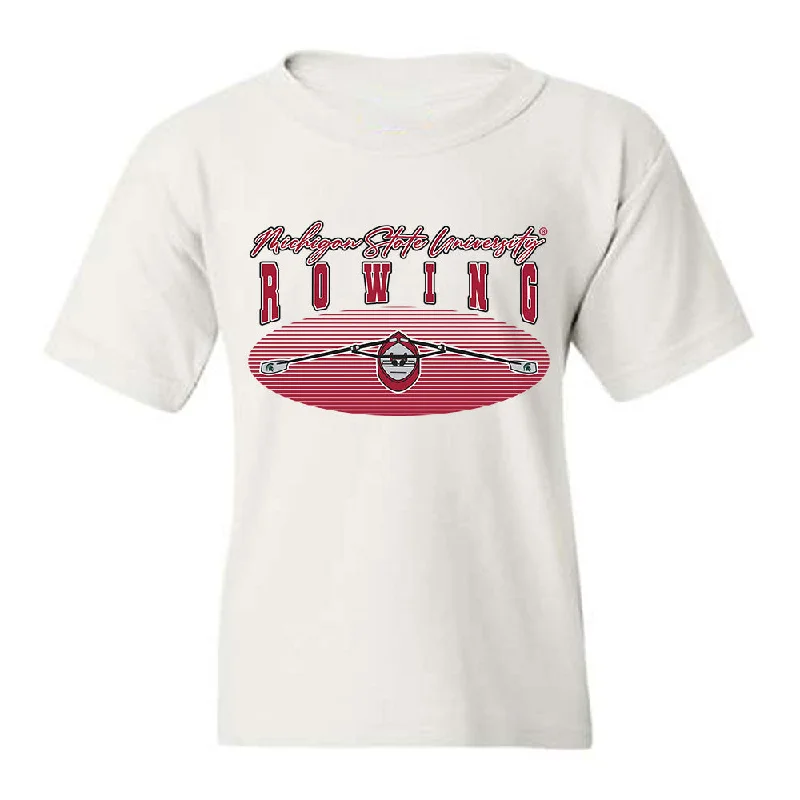 Michigan State - NCAA Women's Rowing : Reagan Korte - Sports Shersey Youth T-Shirt-- Welt Pockets Slit Pockets Flap Pockets Michigan State - NCAA Women's Rowing : Reagan Korte - Sports Shersey Youth T-Shirt-- Welt Pockets Slit Pockets Flap Pockets