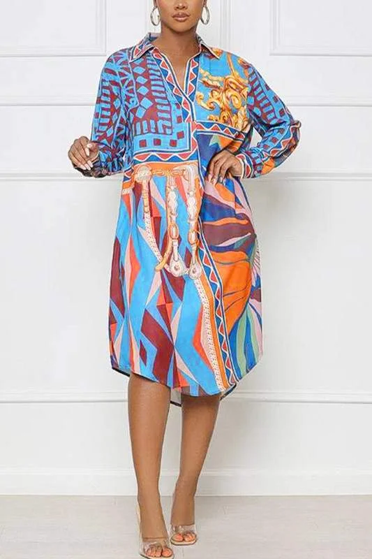 GRAPHIC BLOUSE SHORT DRESS Satin Bow Blouse
