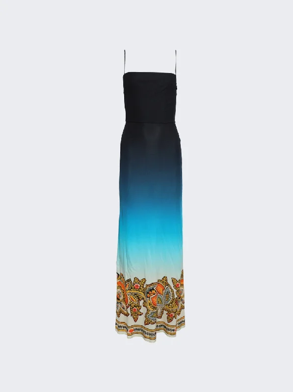 Etro Abito Dress BLUE Tunics Fleece cozy