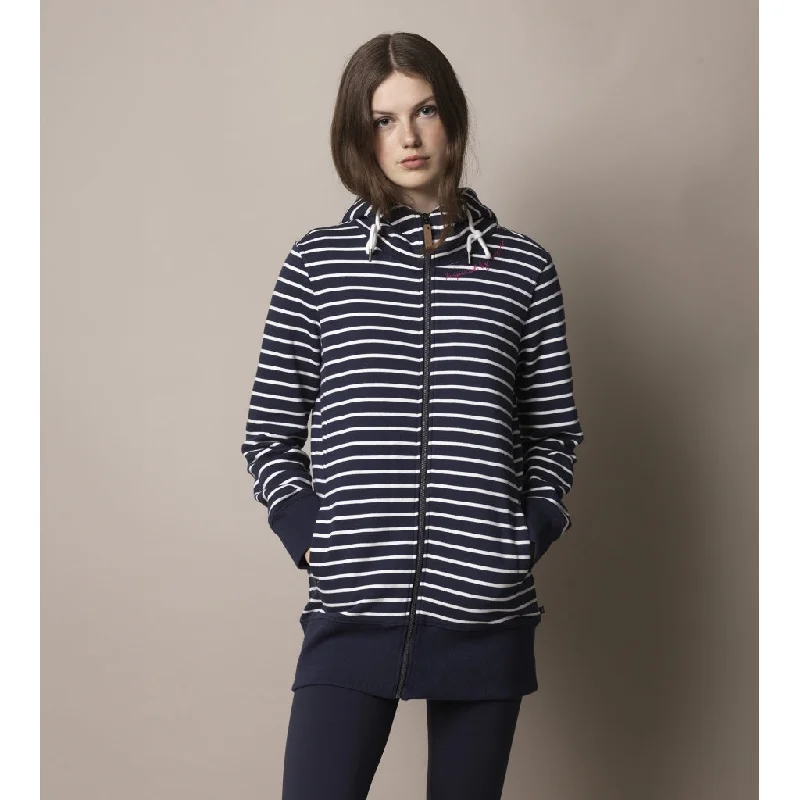 Hedvig Sweatshirt - SR Navy/Pearl Hoodie with Neon Bright Vibrant