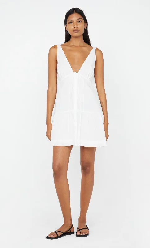 FRANKA MINI DRESS - WHITE Fashionable A-Line Mini Dress