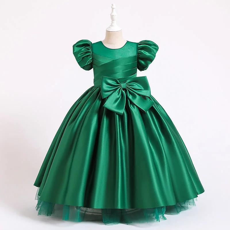 First Communion Dress Girl Elegant Big Bow Puffy Princess Formal Party Dresses Tunics Timeless classic First Communion Dress Girl Elegant Big Bow Puffy Princess Formal Party Dresses Tunics Timeless classic