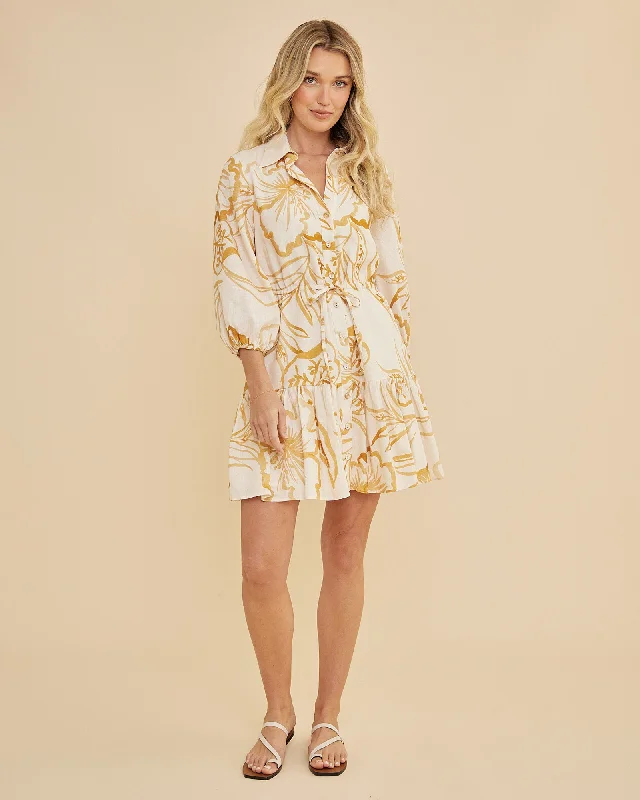 Rosemallow Collared Mini Dress Cozy Ruched Mini Dress