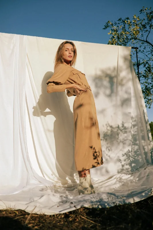 GUINEAN DRESS - CAMEL Tunics Leisure comfortable