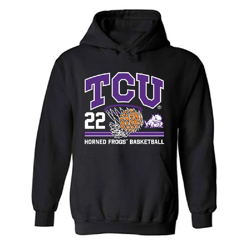TCU - NCAA Women's Basketball : Maddie Scherr - Sports Shersey Hooded Sweatshirt Hoodie Jacket Zipper Layering