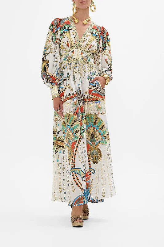SHAPED WAISTBAND DRESS WITH GATHERED SLEEVES VALLEY OF THE QUEENS Tunics Prom sequined SHAPED WAISTBAND DRESS WITH GATHERED SLEEVES VALLEY OF THE QUEENS Tunics Prom sequined