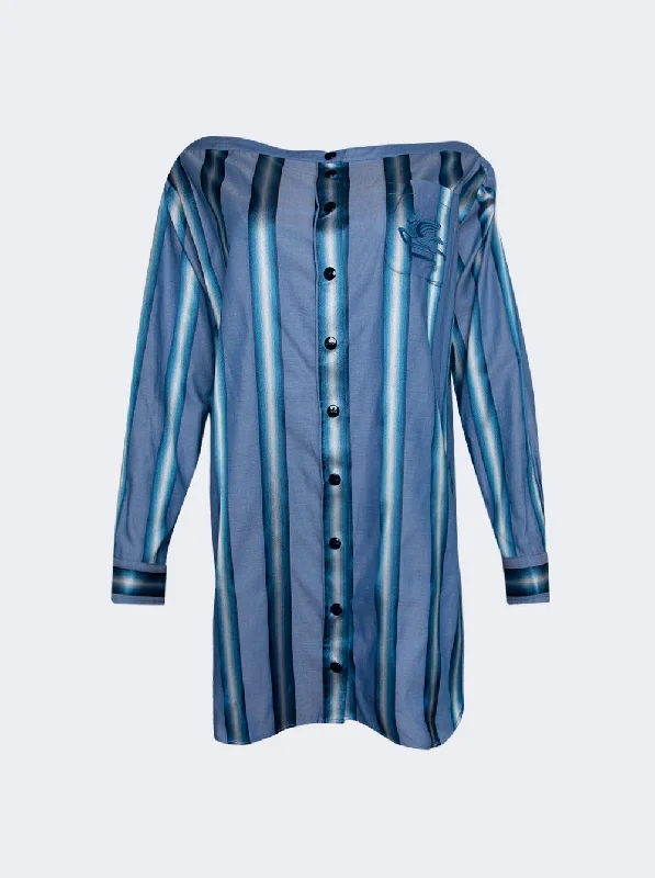 Etro Abito Dress BLUE Tunics Hiking breathable