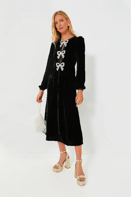 Black Camille Bows Dress Tunics Modern contemporary