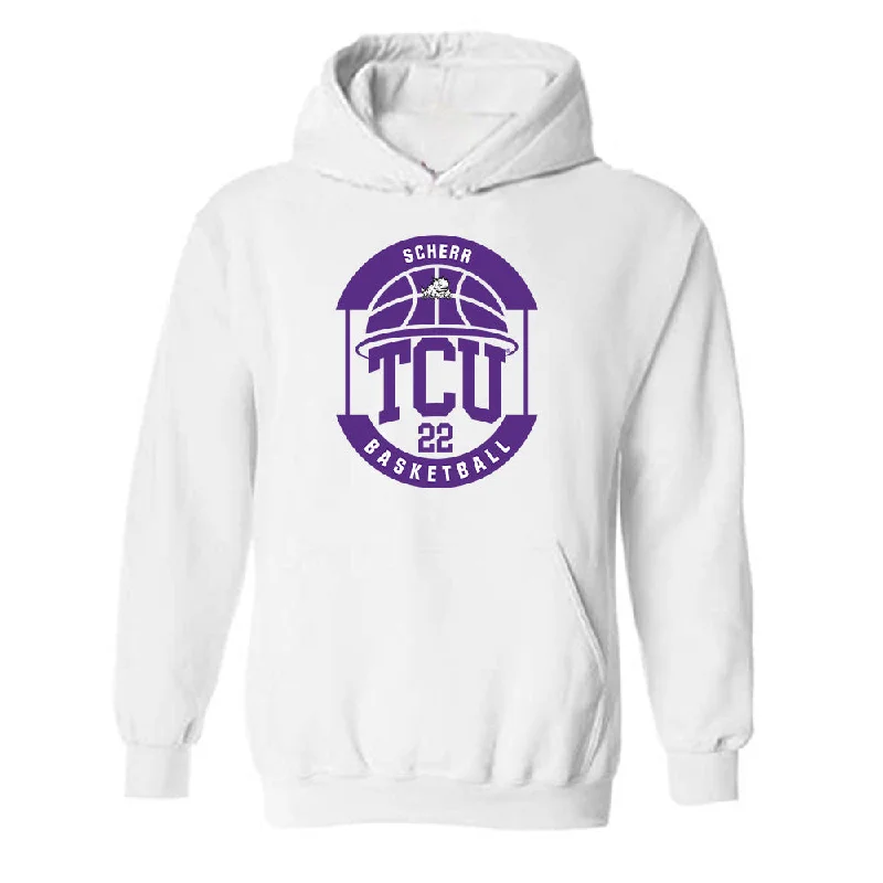 TCU - NCAA Women's Basketball : Maddie Scherr - Classic Fashion Shersey Hooded Sweatshirt Graphic Hoodie Design Print