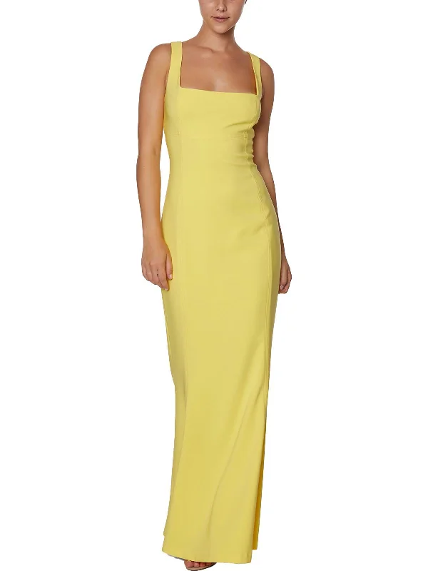 Womens Square Neck Sleeveless Evening Dress Tunics Fall fleece