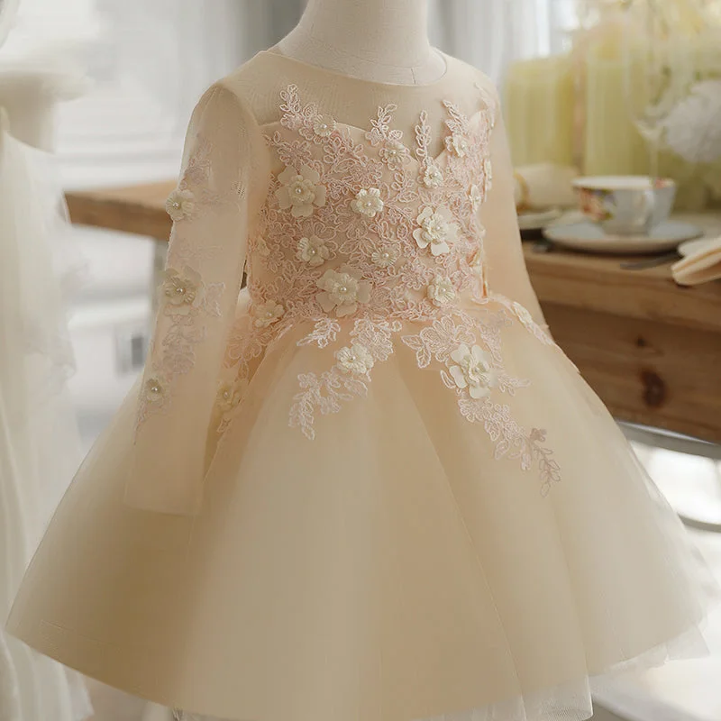 Girl Formal Princess Dresses Baby Girl Summer Elegant Flower Mesh Puffy Birthday Party Dress Off-the-shoulder Bohemian Festive Girl Formal Princess Dresses Baby Girl Summer Elegant Flower Mesh Puffy Birthday Party Dress Off-the-shoulder Bohemian Festive