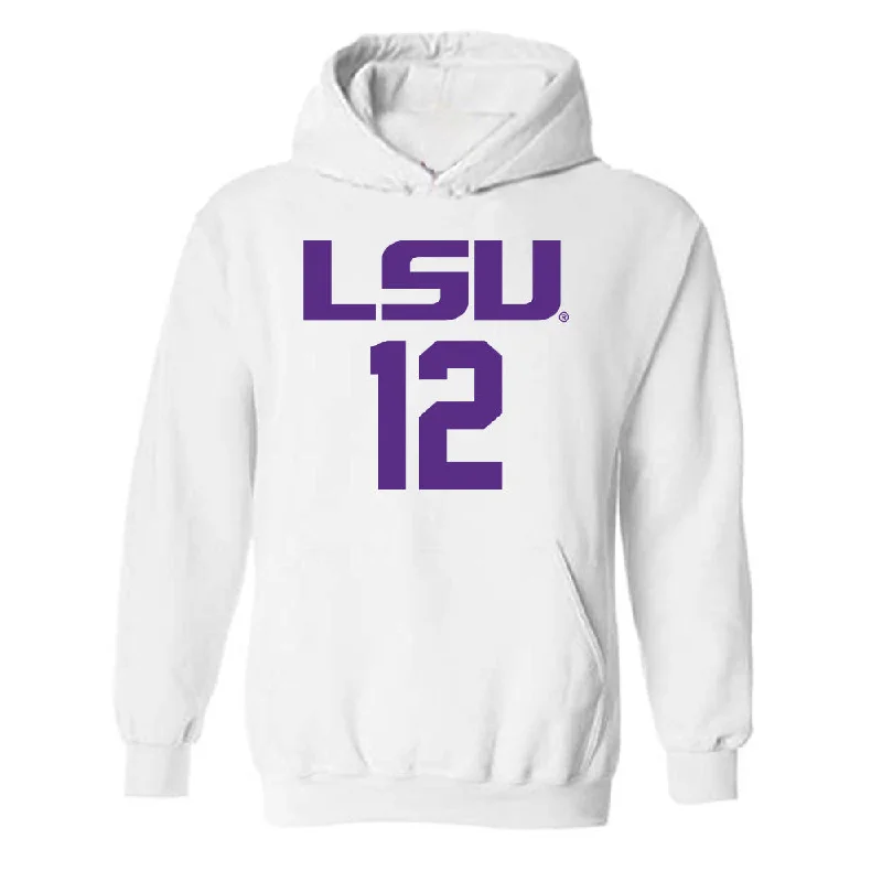 LSU - NCAA Women's Basketball : Mikaylah Williams - Classic Shersey Hooded Sweatshirt Hoodie with Front Slit Layering Stylish