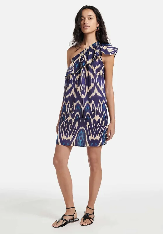 Dress 3eva93 V08052 Bleu-Multico Tunics Print Colorful