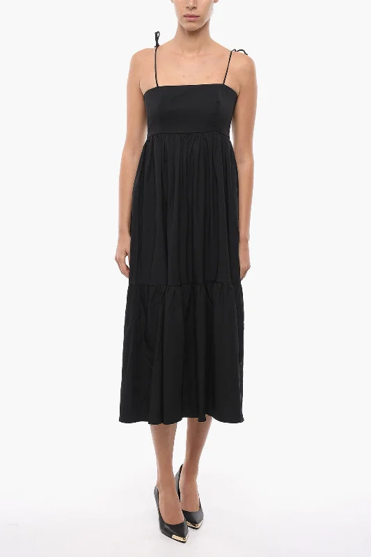 Notes du Nord Flared DAKOTA Dress with Zip Closure Off-the-shoulder Chic Trendy