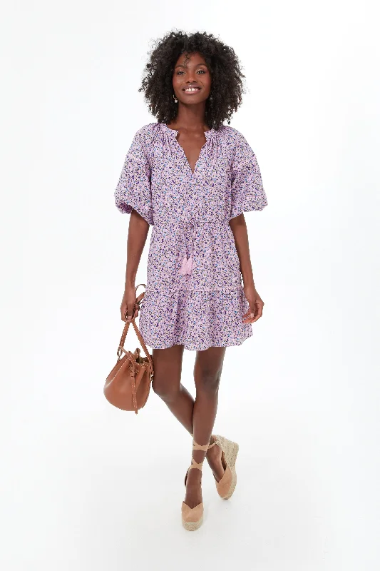 Purple Floral Matilda Dress Tunics Luxurious high-end