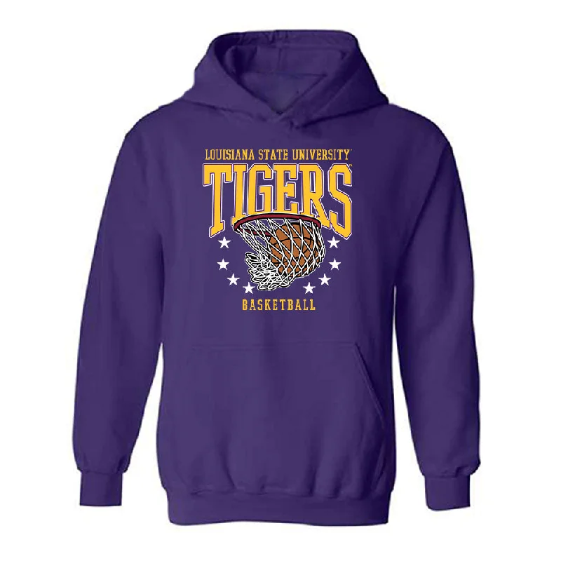 LSU - NCAA Women's Basketball : Mikaylah Williams - Sports Shersey Hooded Sweatshirt Hoodie with Slit Hem Functional Movement