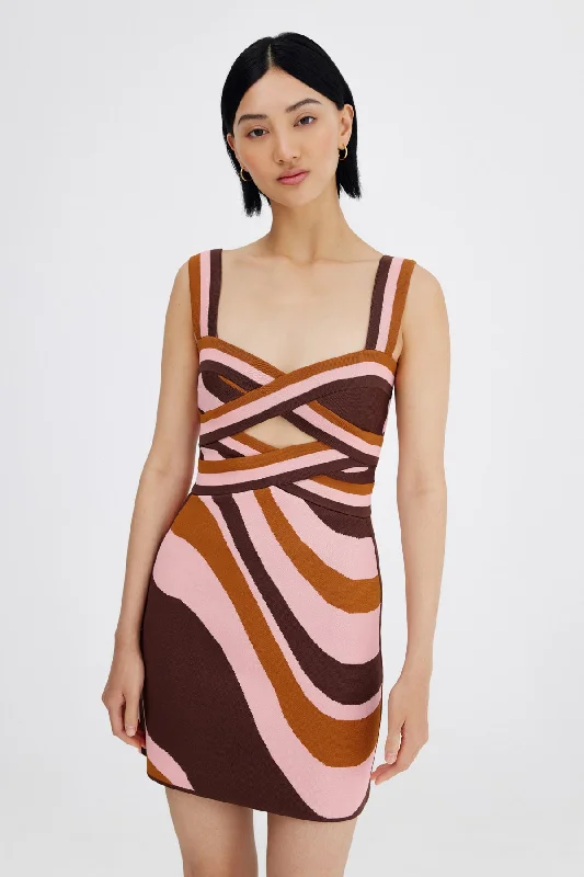 Significant Other Leyla Mini Dress Stylish Ribbed Mini Dress