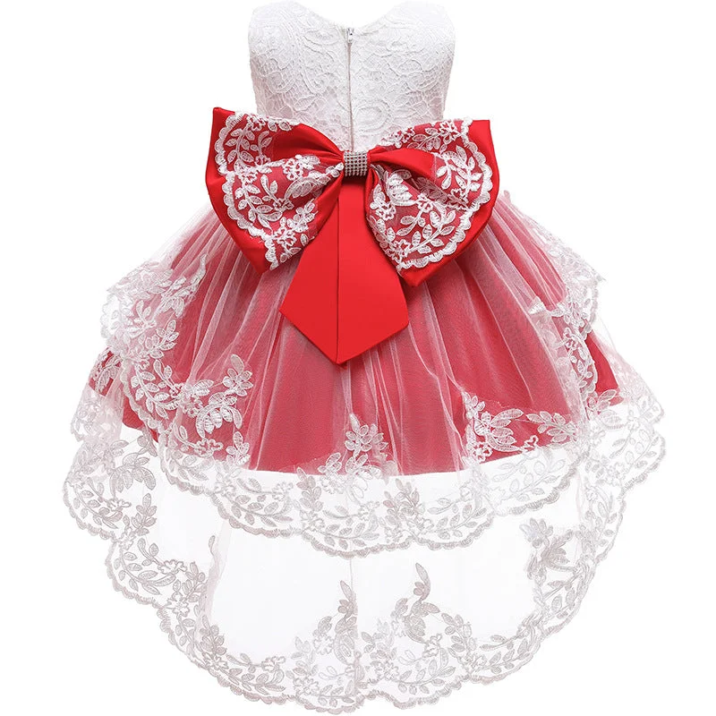 Baby Girl Birthday Party Dresses Toddler Bow Puffy Prom Dresses sweetheart Neckline Romantic Baby Girl Birthday Party Dresses Toddler Bow Puffy Prom Dresses sweetheart Neckline Romantic
