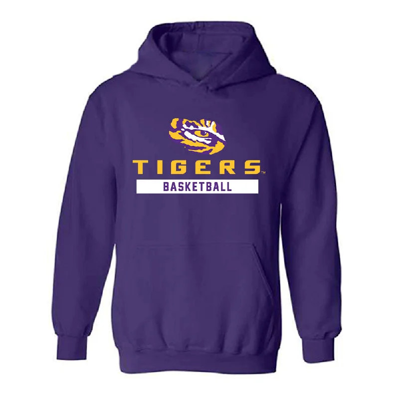 LSU - NCAA Women's Basketball : Mikaylah Williams - Classic Shersey Hooded Sweatshirt Hoodie with Exposed Zipper Edgy Industrial