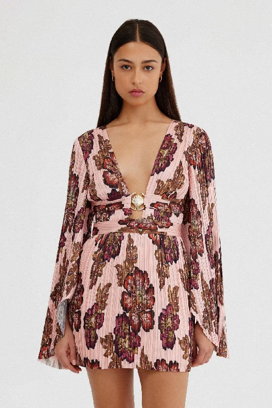 Significant Other Ella Mini Dress - Rose Wallpaper Comfortable Polka Dot Mini Dress