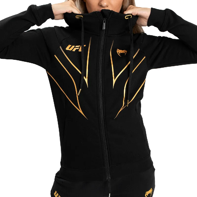 Venum Women's UFC Fight Night 2.0 Replica Full Zip Hoodie - Champion Hoodie with Stripes Bold Sporty Venum Women's UFC Fight Night 2.0 Replica Full Zip Hoodie - Champion Hoodie with Stripes Bold Sporty