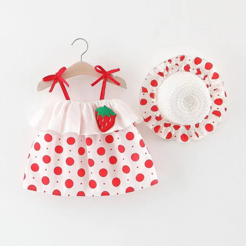 Cute Baby Girl Printed Suspender Princess Dress Toddler Party Dresses Tunics Business professional