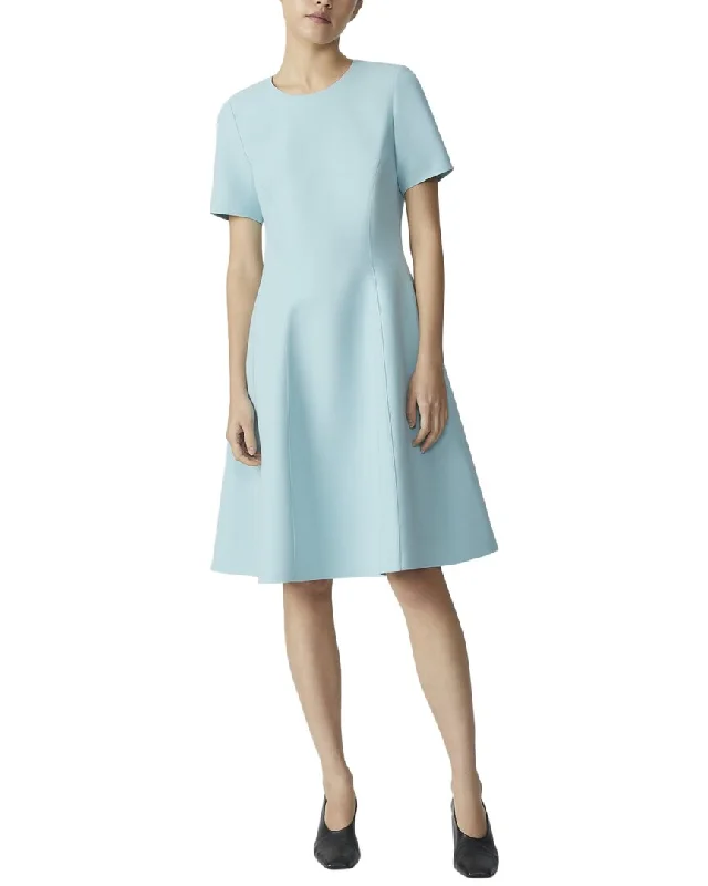 Lafayette 148 New York Petite Wool-Blend A-Line Dress Tunics Trendy modern