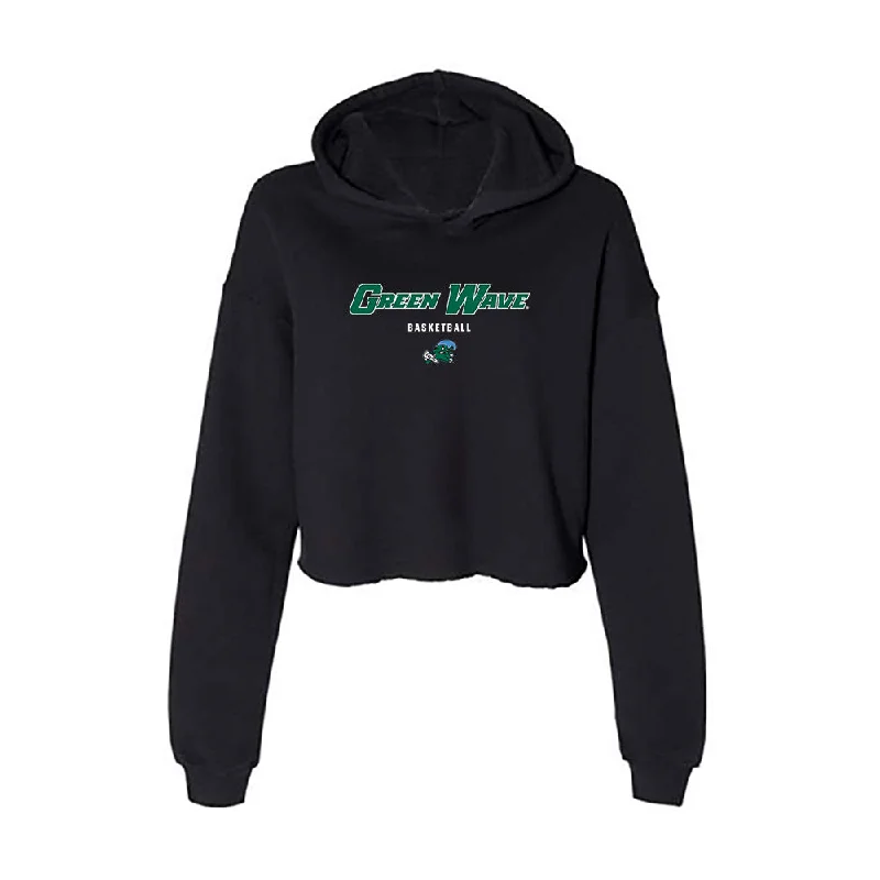 Tulane - NCAA Women's Basketball : Kianni Westbrook - Women's Crop Fleece Hoodie Hoodie with Velcro Closure Adjustable Secure Tulane - NCAA Women's Basketball : Kianni Westbrook - Women's Crop Fleece Hoodie Hoodie with Velcro Closure Adjustable Secure