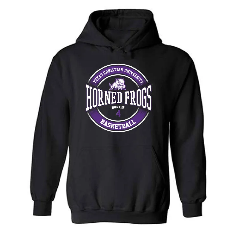 TCU - NCAA Women's Basketball : Donovyn Hunter - Classic Fashion Shersey Hooded Sweatshirt Hoodie with Side Slits Relaxed Casual