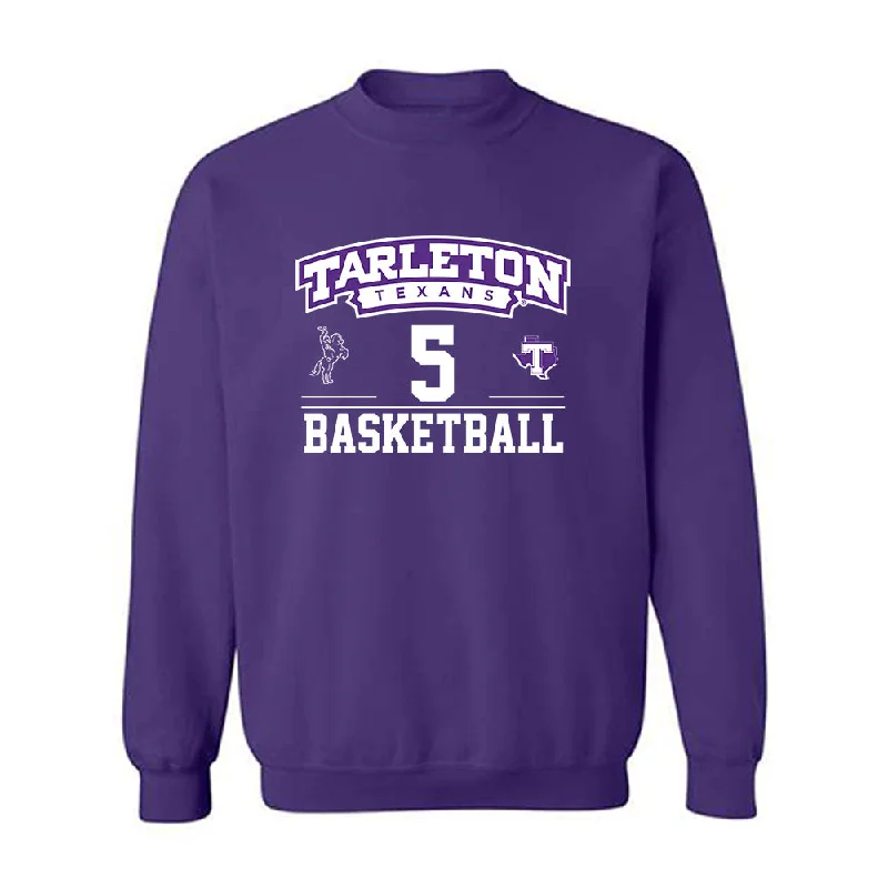Tarleton State - NCAA Women's Basketball : Arieona Rosborough - Classic Fashion Shersey Crewneck Sweatshirt Hoodie with Pattern Geometric Abstract