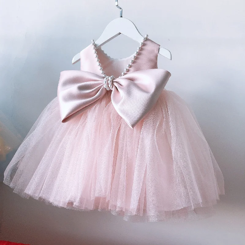 Baby Girl Formal Dresses Toddler Birthday Party Dress Pink Bow Puffy Girl Pageant Princess Dress Tunics Stylish elegant Baby Girl Formal Dresses Toddler Birthday Party Dress Pink Bow Puffy Girl Pageant Princess Dress Tunics Stylish elegant