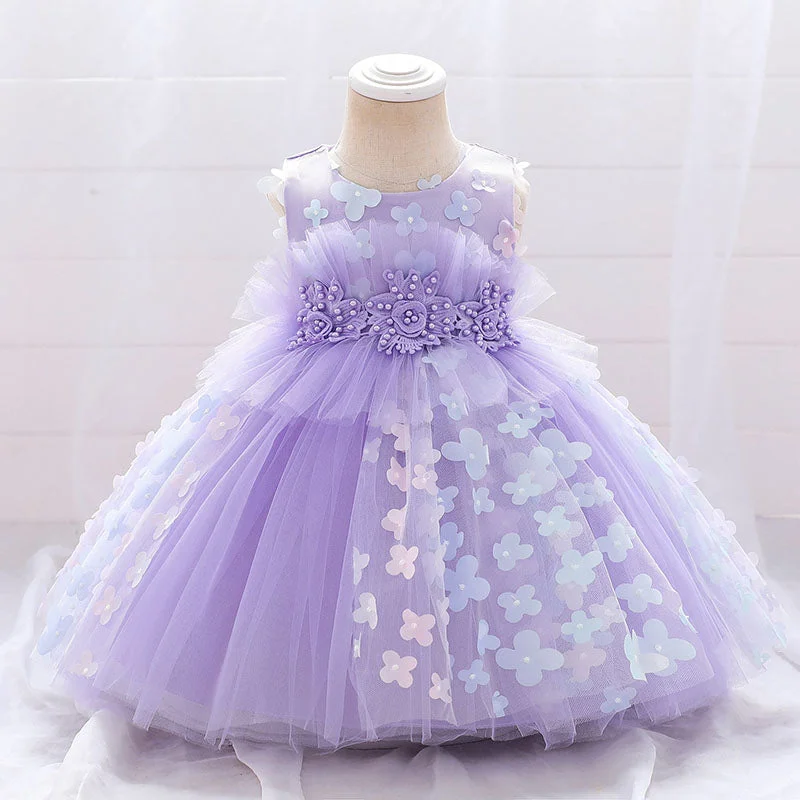 Baby Girl Formal Princess Dress Easter Dress Toddler Sleeveless Mesh Floral Birthday Party Dresses Turtleneck Neckline Stylish Baby Girl Formal Princess Dress Easter Dress Toddler Sleeveless Mesh Floral Birthday Party Dresses Turtleneck Neckline Stylish