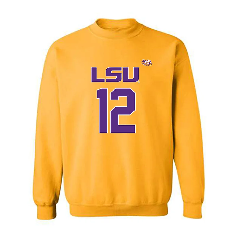 LSU - NCAA Women's Basketball : Mikaylah Williams - Replica Shersey Crewneck Sweatshirt Hoodie with Toggle Buttons Decorative Unique