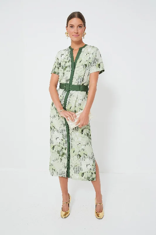 Shady Grove Floral Camille Dress Crew Neckline Casual