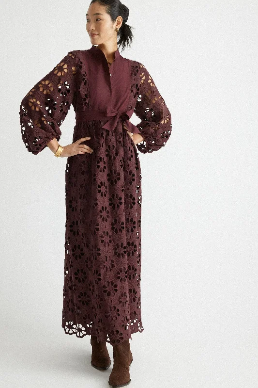 Merlot Lace Calliope Dress Tunics Yoga stretchy