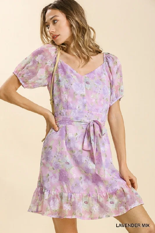 Pretty in Pastel Dress with Ruffle Hem Tunics Brand named