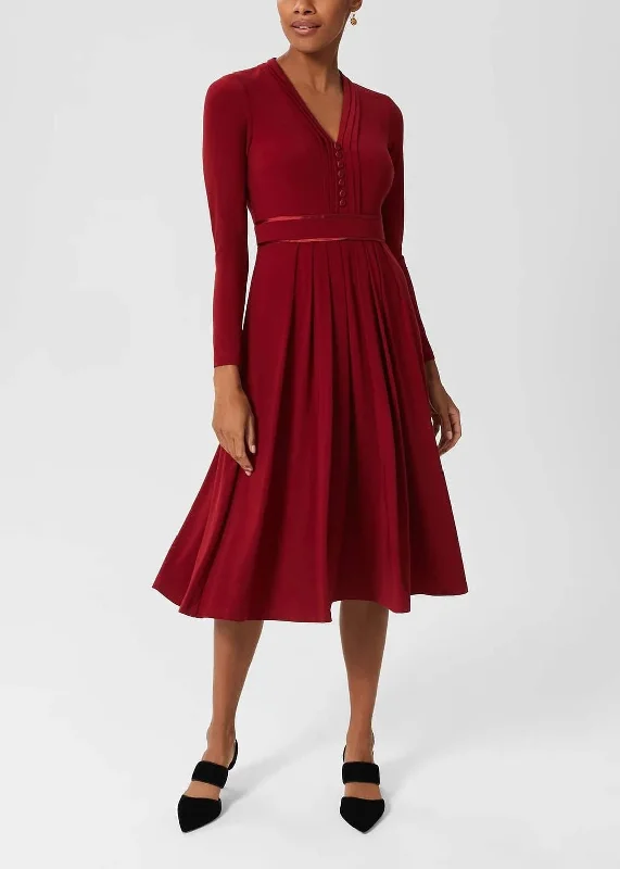 Leslie Dress 0222/5230/9845l00 Deep-Red Tunics Sale discount