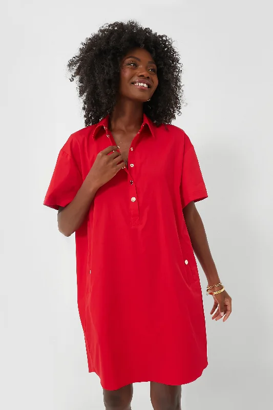 Red Oakley Dress Tunics Trendy modern