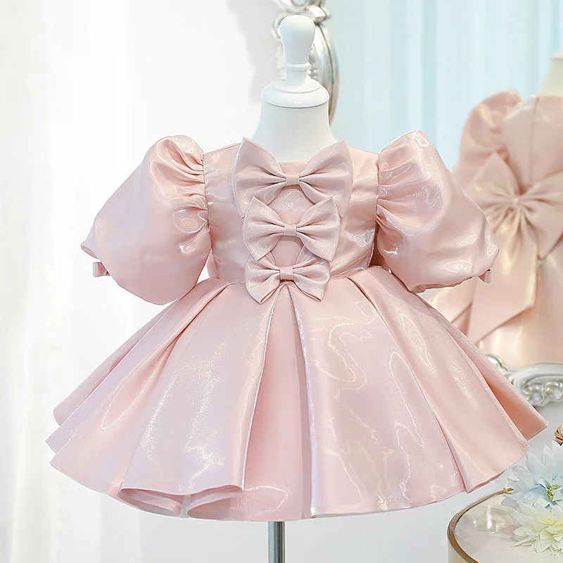 Baby Girl Summer Princess Party Dress Bow Knot Birthday Party Dress Tunics Formal black