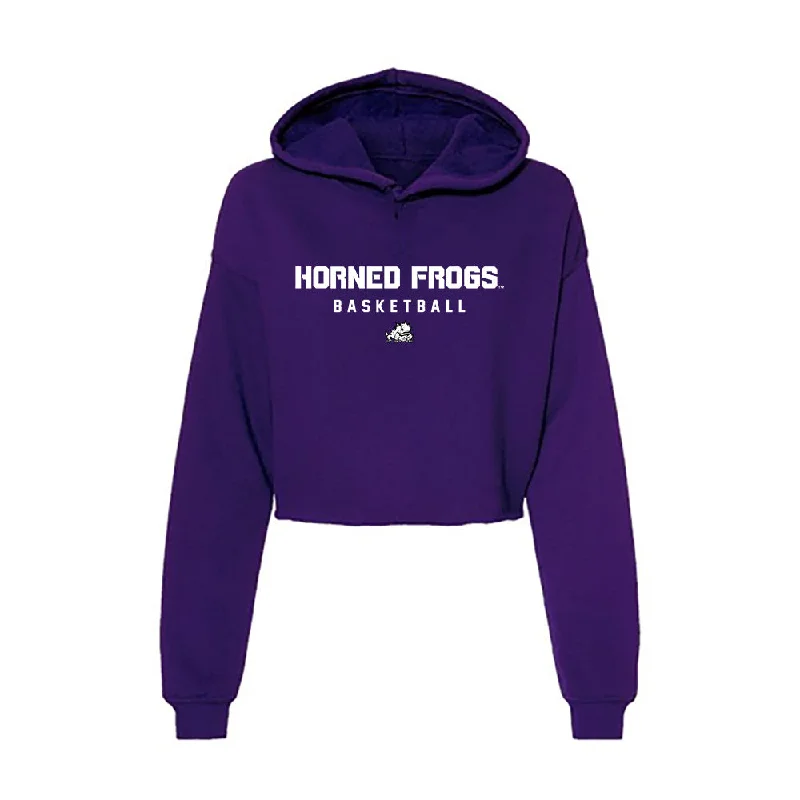 TCU - NCAA Women's Basketball : Maddie Scherr - Women's Crop Fleece Hoodie Oversized Hoodie Comfort Casual