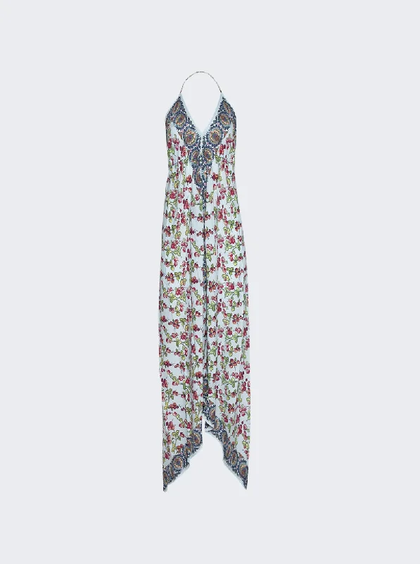 Etro Abito Dress BLUE Tunics Mesh breathable